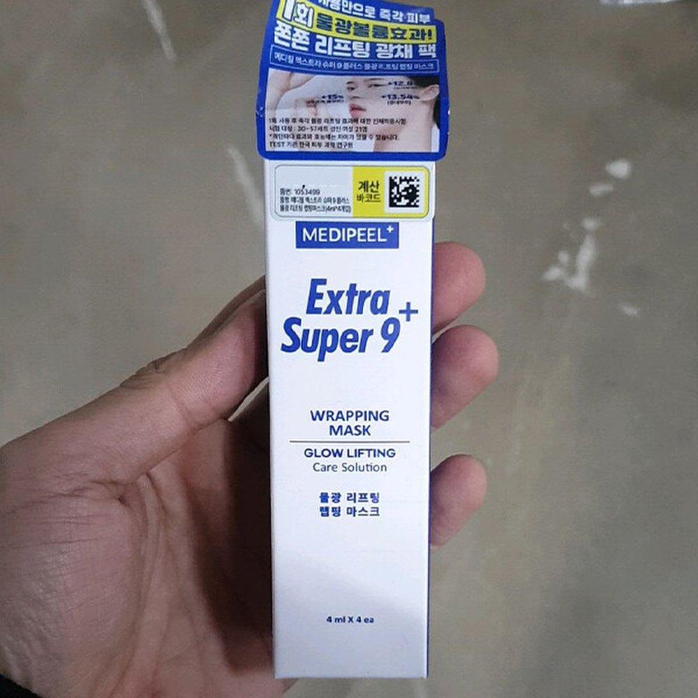 Medipeel extra super 9 plus water glow lifting wrapping mask 4мл x 4