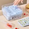 2-in-1 Press Ice Tray Box One-Touch Release Ice Maker Space Saving Ice Cream Mold  Home Kitchen Use