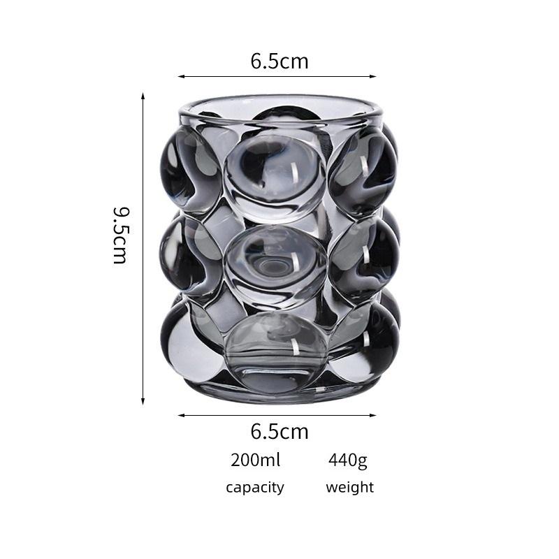 Iridescent Bubble Glass Candle Holder, Vintage Textured Vase for Home Decor & Wedding Centerpieces
