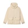 Lifestyle Emerald Versatile Fashion Simple Hooded Long Sleeve Jacket Women Jackets Light-Gray Orange F11W514703F-OR