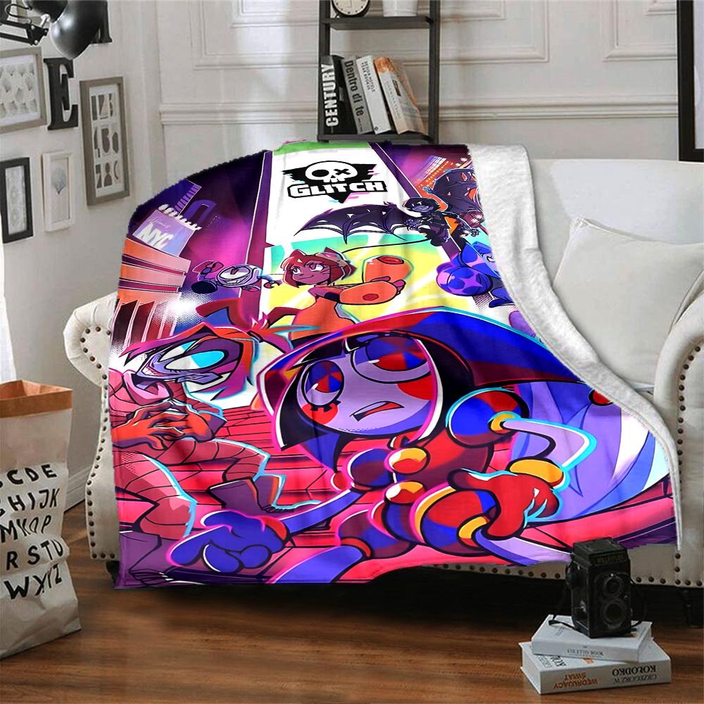 Pomni Circus Blanket Soft Warm Cozy Suitable for Chair Office Couch All-Season Use Warmthful Decor Ideal Gift For Birthday Valentine'S Day