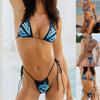 Женский сексуальный купальник бикини с принтом на шейном ремне