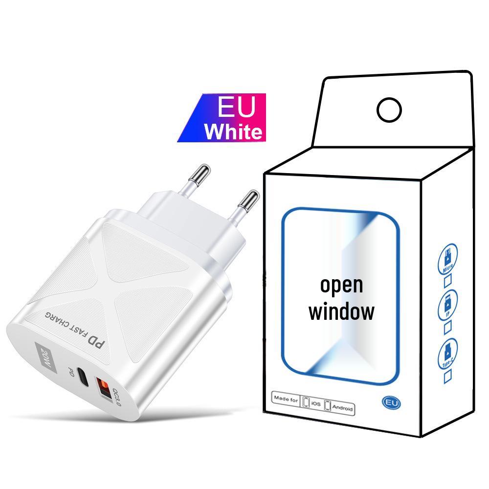 USB-адаптер для путешествий 5В/9В/12В с PD20W и QC3.0 Быстрая зарядка - Стандарт США/ЕС/Великобритании
