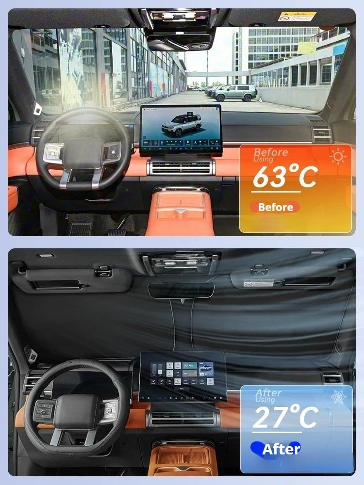 Для автомобиля BYD Ti7 Солнцезащитный козырек на лобовое стекло Защита от УФ-излучения Теплоизоляция Защита от солнца для боковых окон Козырек от солнца Аксессуары для интерьера автомобиля