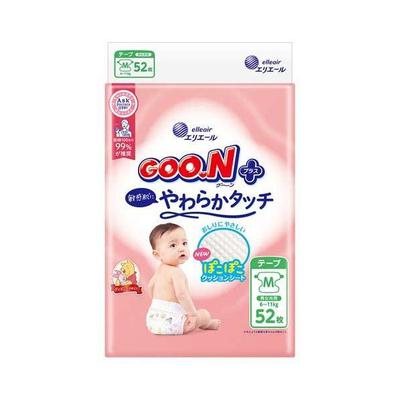 Подгузник Diojeji Gun Plus для чувствительной кожи Soft Touch M (лента) 52 упаковки
