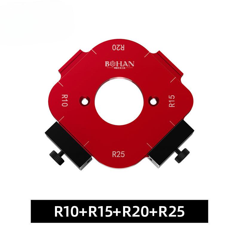 4 в 1 Деревообрабатывающий фрезерный станок Шаблон позиционирования угла дуги Угловые радиусные фрезеры R10-R50 Инструмент позиционирования радиусного кондуктора