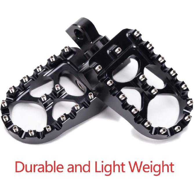 CNC Wide Foot Pegs 360° Roating MX Chopper Bobber Style For Harley Dyna Sportster Fatboy Iron 883,Black