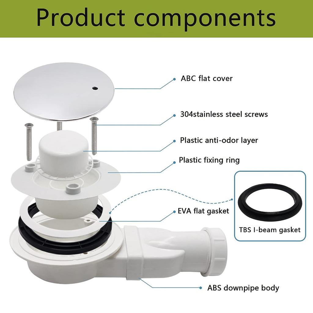 Сливной поддон для душа Тонкий сифон Низкопрофильный сифон для душа Боковой слив для душа Универсальный напольный слив для душа для ванной комнаты