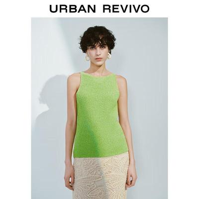 Женский модный вязаный топ-майка с бантом UR