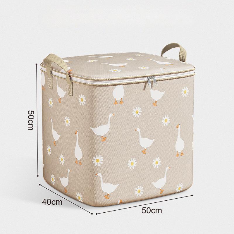 Одеяло для хранения с милой маргариткой и уткой, пылезащитный органайзер, экономия места в шкафу, сумка для путешествий, организация хранения постельных принадлежностей