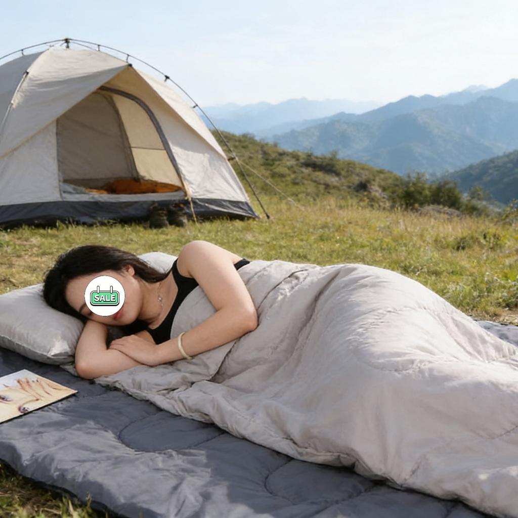 Compact travel sleeping bag, lightweight camping sheet, ultra-portable sleeping bag, universal single-person sleeping bag