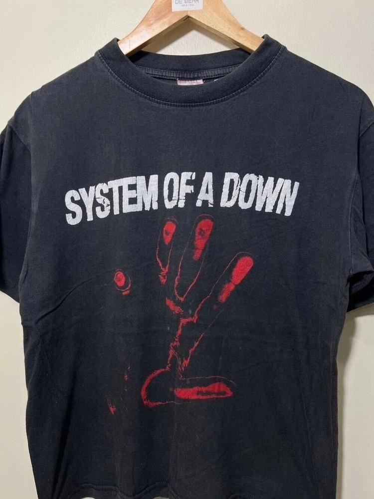 Винтажная черная футболка с коротким рукавом System of a Down, унисекс, репринт, размеры S-5XL, футболка унисекс