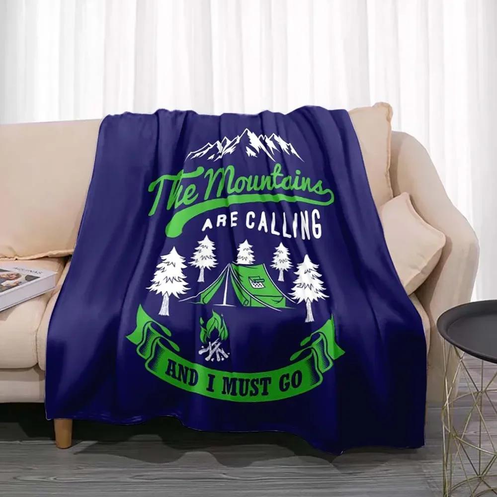 Модное одеяло Лето Счастливый кемпер Кемпинг Плед Кровать Диван Офис Кондиционер Мягкий Отдых Путешествия Настраиваемый Плед