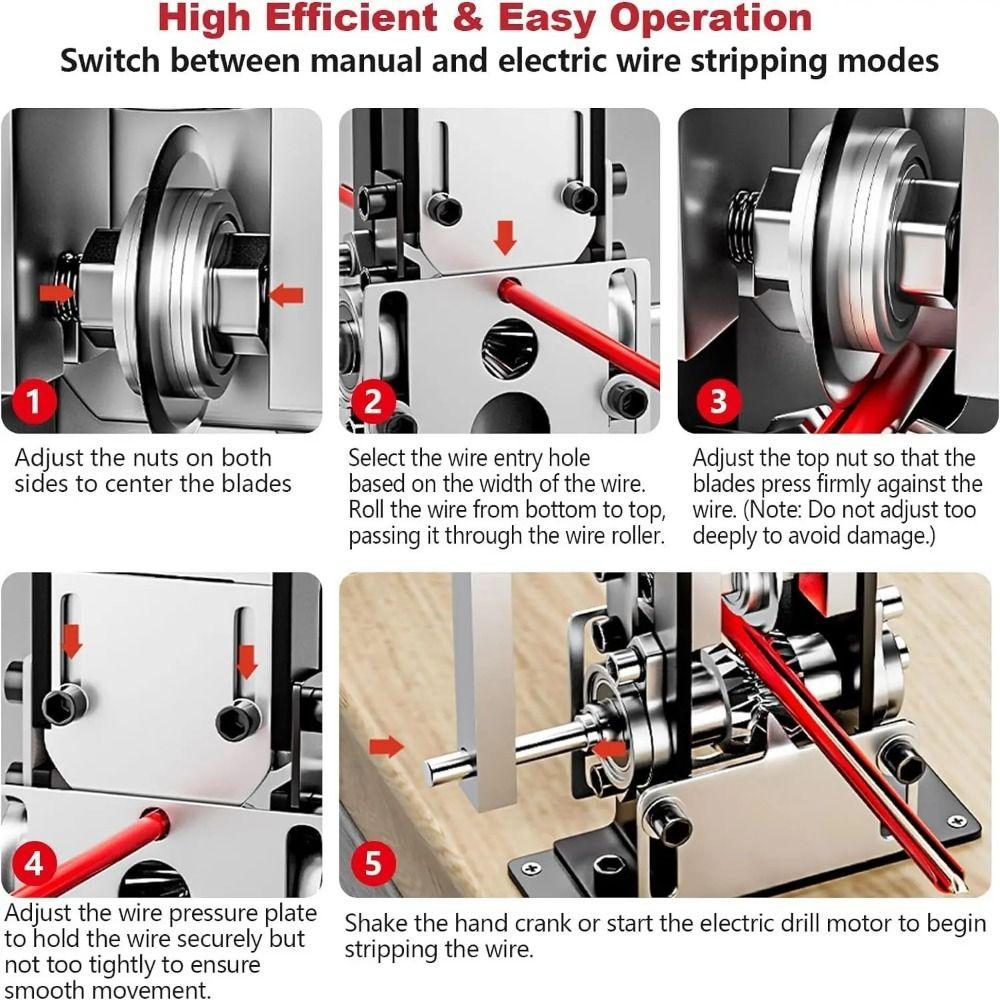 Electric Drill Drive Portable Wire Stripper 1-25mm Scrap Wire Peeler  Household