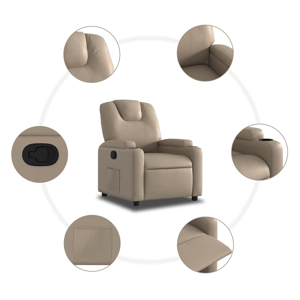 Relax Chair in Cappuccino Brown Faux Leather