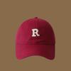 Retro Letter Baseball Hat Letter R Sun Hat Retro Embroidery Baseball Cap  Men