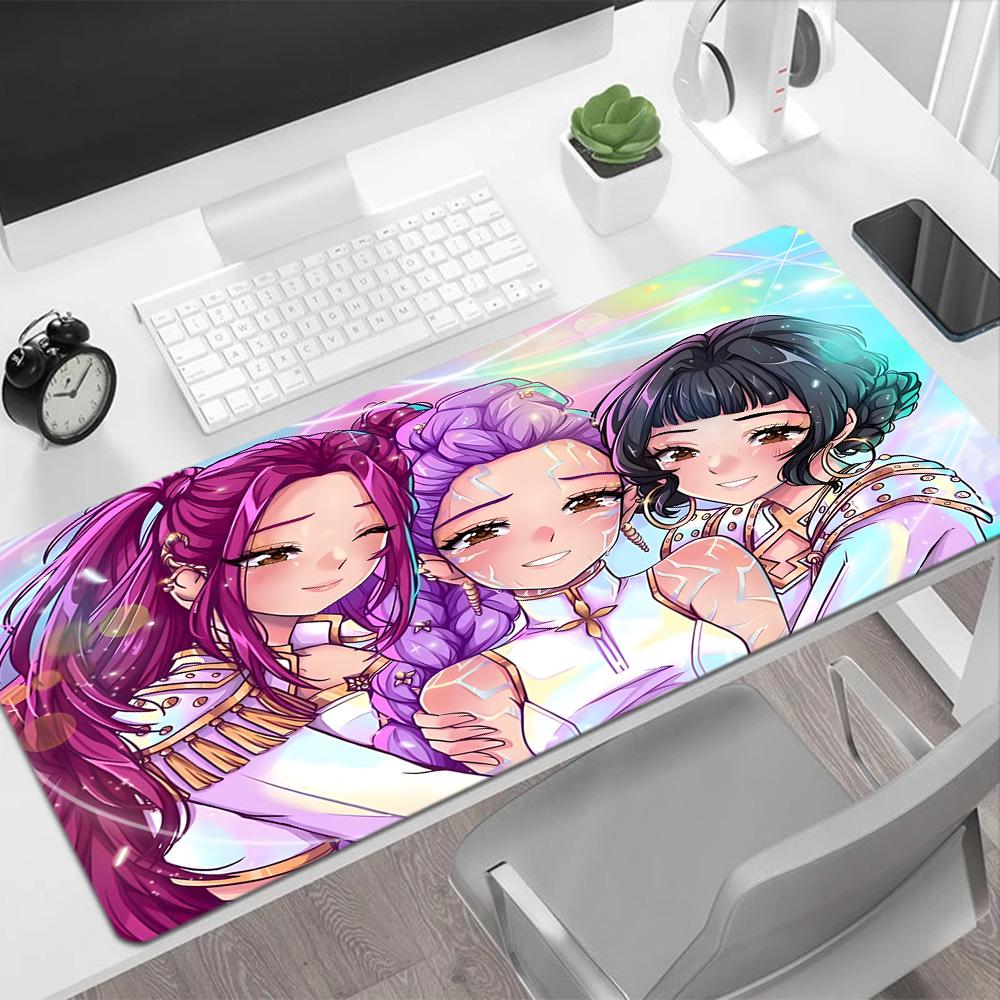 Kawaii Characters Parade Gaming Mouse Pad Keyboard Mat HD Print Desk Pad Non-Slip Rubber Bottom Perfect for Office Laptop Gaming Setup