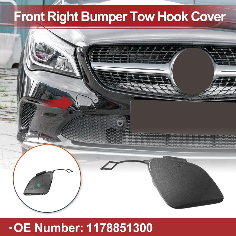 X Autohaux Car Tow Hook Cover Cap for MercedesBenz CLA180 CLA200 Hook No.1178851300 Gray