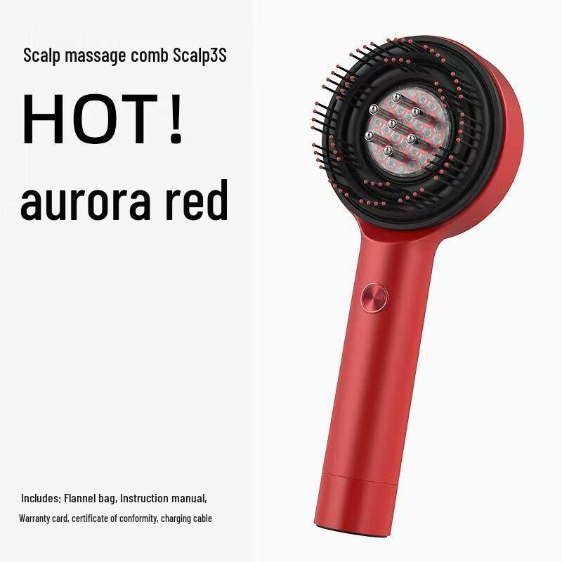 Breo Массажер для ухода за волосами и кожей головы с красным светом 3 секунды