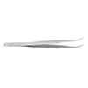 Stainless Steel AntiStatic False Eyelash Grafting Tweezers Clips Portable Eyelash Tool(ST15 Bend Head )