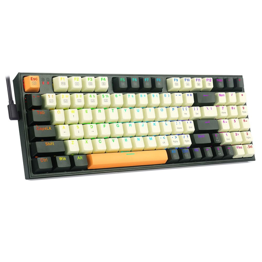 Redragon K636CLO-RGB Kitava 94-клавишная с RGB-подсветкой NumPad Механическая клавиатура Красный переключатель Раскладка США - черный