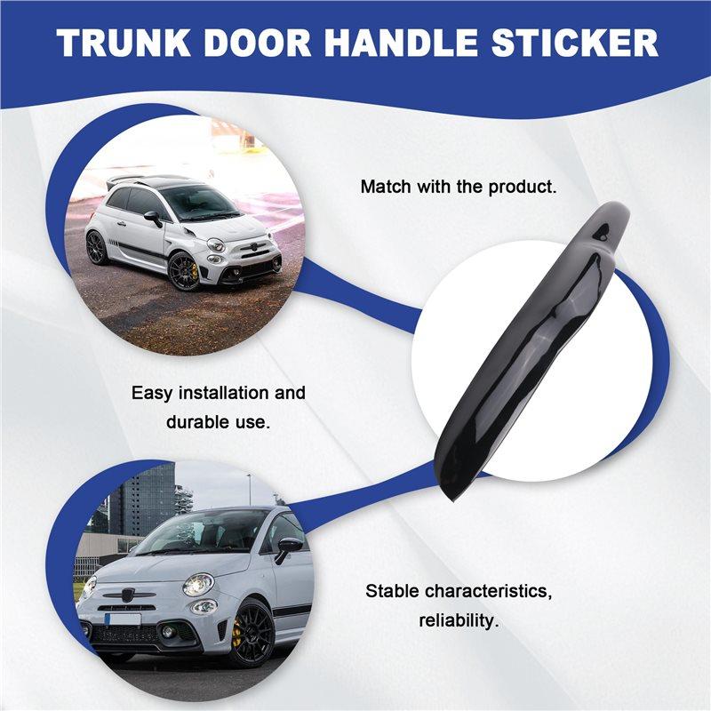 AU63-For Fiat Abarth 500 595 695 Car Trunk Door Handle Cover Decorative Sticker Tailgate Handle Cover