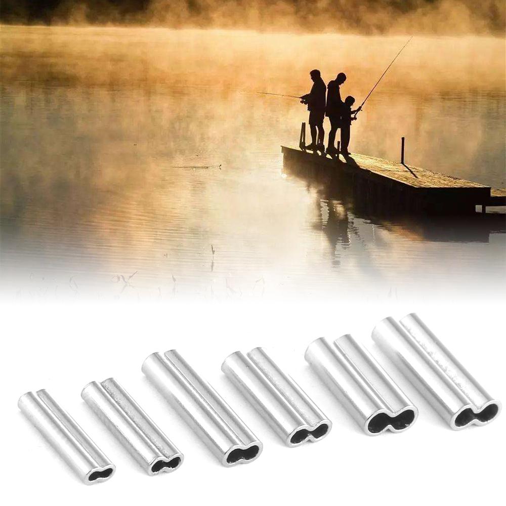 Hot Oval High Quality Line Crimping Sleeves Fishing Wire Tube Stainless Steel Double Copper Tube