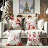 Наволочки на рождественскую тематику: Снеговик, Санта, Олень и Дизайны Гномов Наволочка для диванной подушки, украшение дома, новогодний подарок