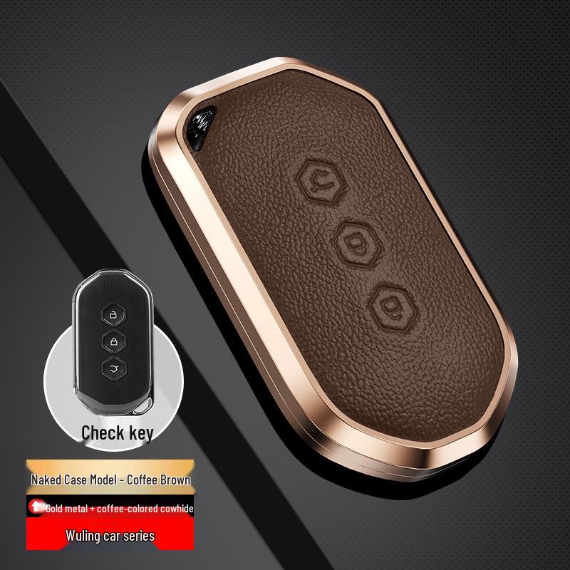 Metal Key Cover for 2020 Wuling Capgemini: Decorative Shell & Buckle