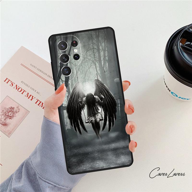Фэнтези Ангел Девушка Крылья чехол для телефона Для Samsung Galaxy S24 S25 S23 S22 Ultra Note 10 20 Plus S20 S21 FE Чехол