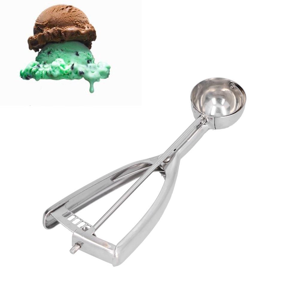 4/5/6 CM Diameter Ice Cream Scoop Trigger Release Fruit Digging Spoon For Home