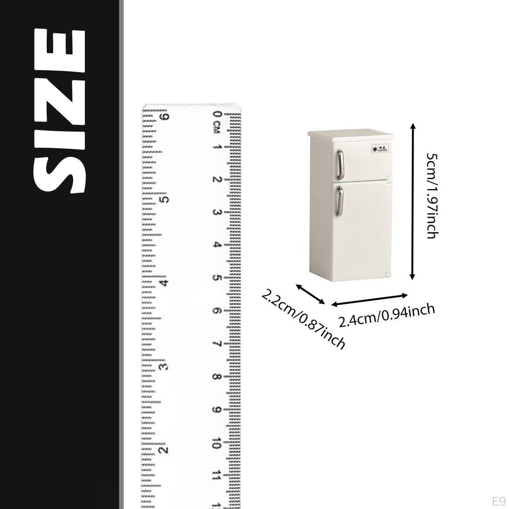 1:12 Мебель для кукольного домика Холодильник Аксессуары для кукольного домика Сцена из жизни Сделай сам Игрушка для ролевых игр для детей 3+