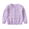 1-7 Years Kids Girls Knitted Hollow Button Cardign Top Long Sleeve Coat