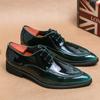 Новые лакированные глянцевые туфли, модные мужские кожаные туфли в итальянском стиле, туфли-лодочки с помпоном, туфли на шнуровке с острым носком, размер 38-46