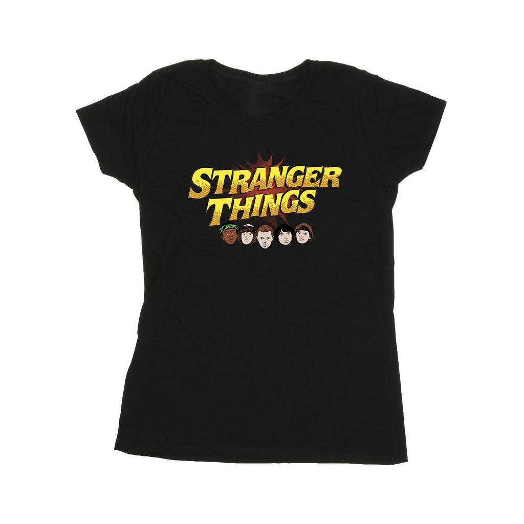 Netflix Womens/Ladies Stranger Things Comic Heads Cotton T-Shirt
