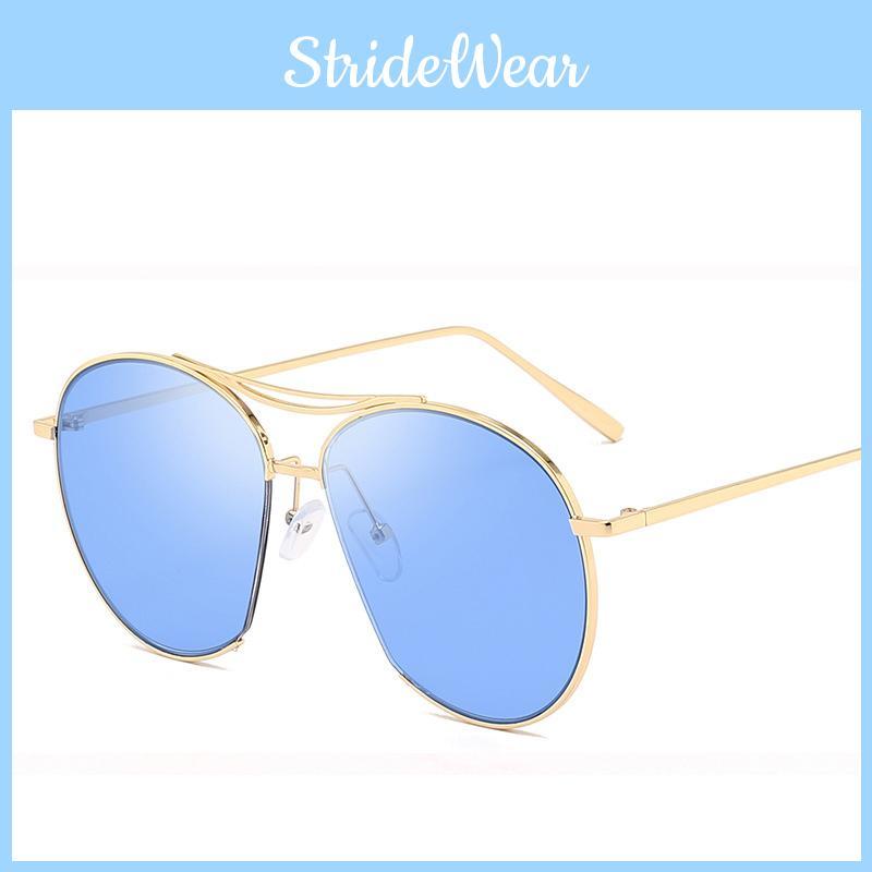 High-quality Womens Large Aviator Sunglasses With Sleek Metal Frame And Mirror Lens