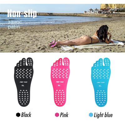 1 пара наклеек для обуви, липкие подушечки для ног, пляжные носки, водонепроницаемые гипоаллергенные клейкие подушечки для свободной ходьбы, стельки