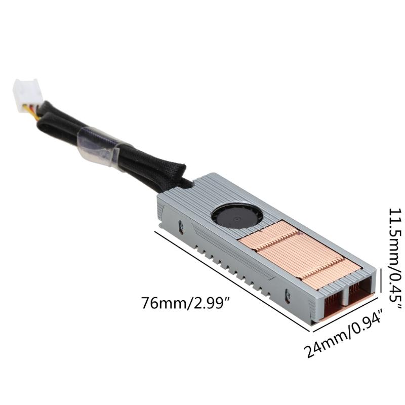 Алюминиевые + медные радиаторы M.2 2280 SSD с вентилятором 10000 об/мин, двухсторонние силиконовые прокладки, радиатор для твердотельного диска NVME