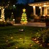 Decorative Holiday Yard Lighting Solar Christmas Tree Light Powered Garden Stake Waterproof Bright Festive Glow for Gardens LED Pathway Light Outdoor