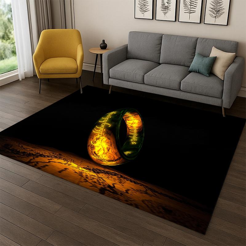 Classic L-Lord of The Rings H-Hobbit Carpet Rug for Bedroom Living Room Sofa Playroom Doormat Home Decor,Kid Area Rug Non-slip