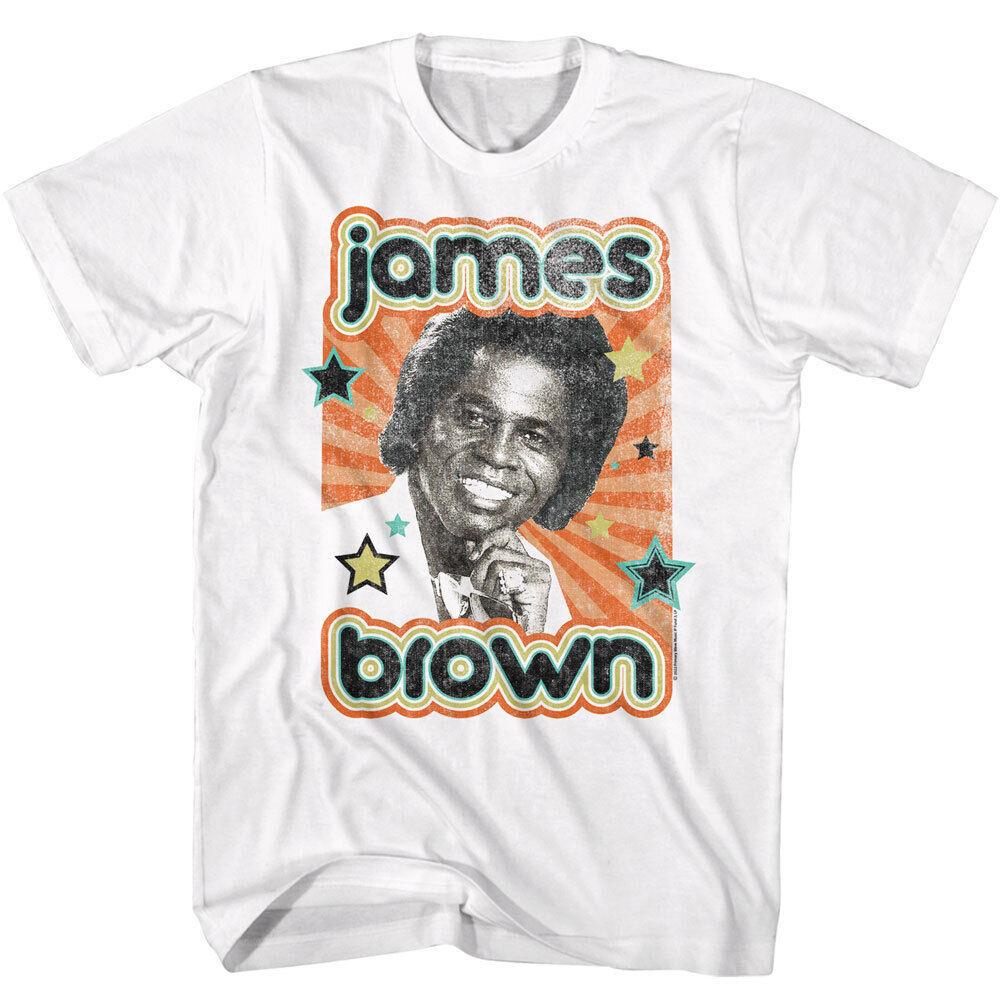 James Brown Men039;s T Shirt The Godfather Of Soul Sunburst Stars Funk R amp; B Music Unisex T-Shirt