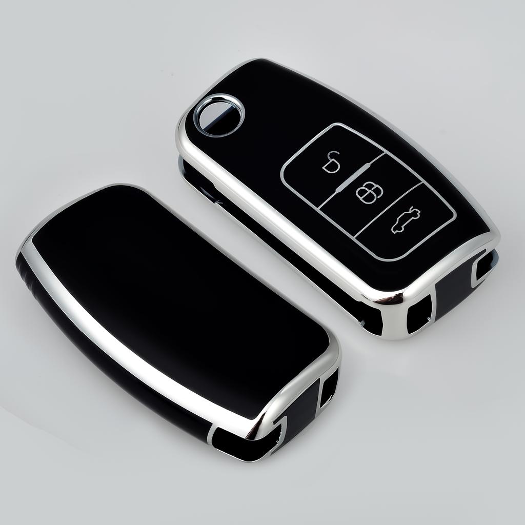XFVD7 Tpu Car Key Case Cover For For Ford Focus 2 MK2 Fiesta Mondeo Galaxy Falcon Territory Ecosport Kuga Escape Key Fob Case Keychain