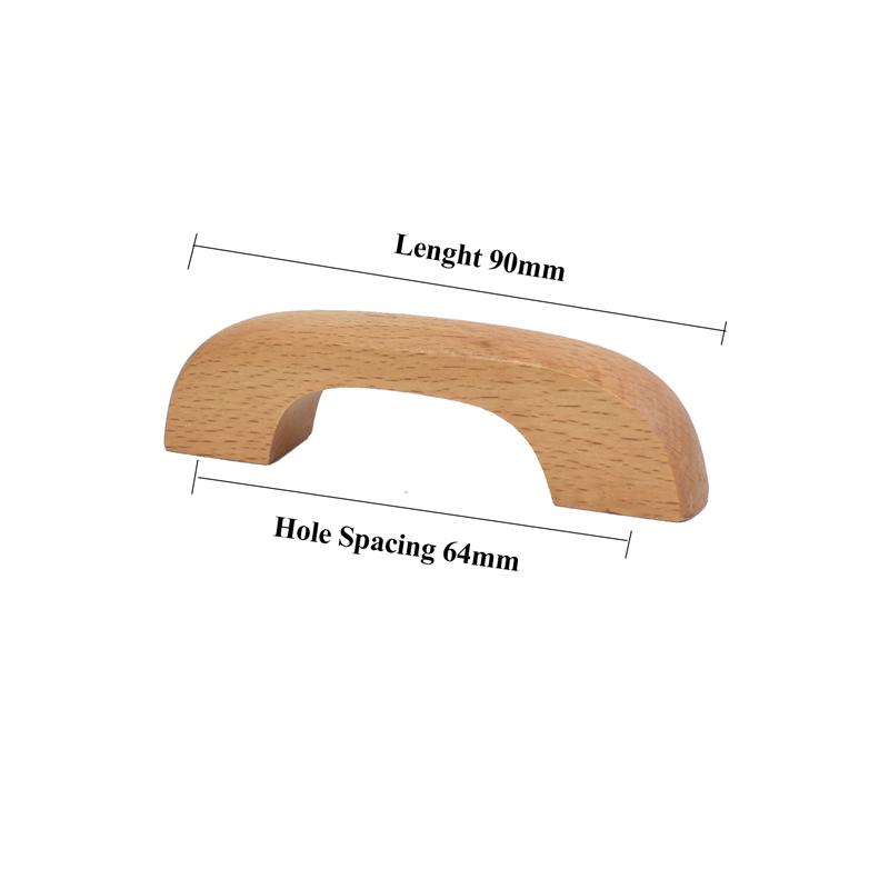 Wooden Furniture Handles Kitchen Cabinet Handle Drawer Solid Wood Knobs For Drawers Dresser Knobs Wardrobe Pull Hardware Handle