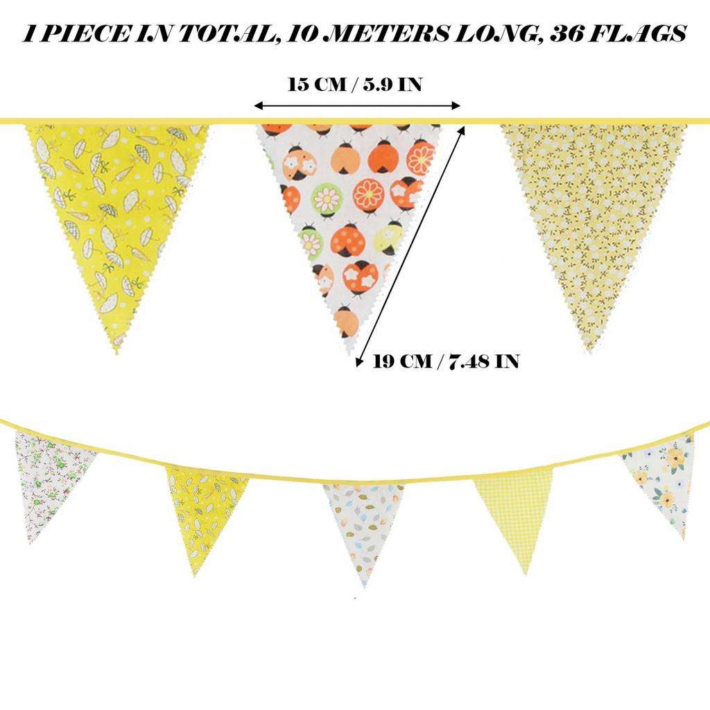 Cotton Banner For Weddings Garden Parties Height 17.46cm