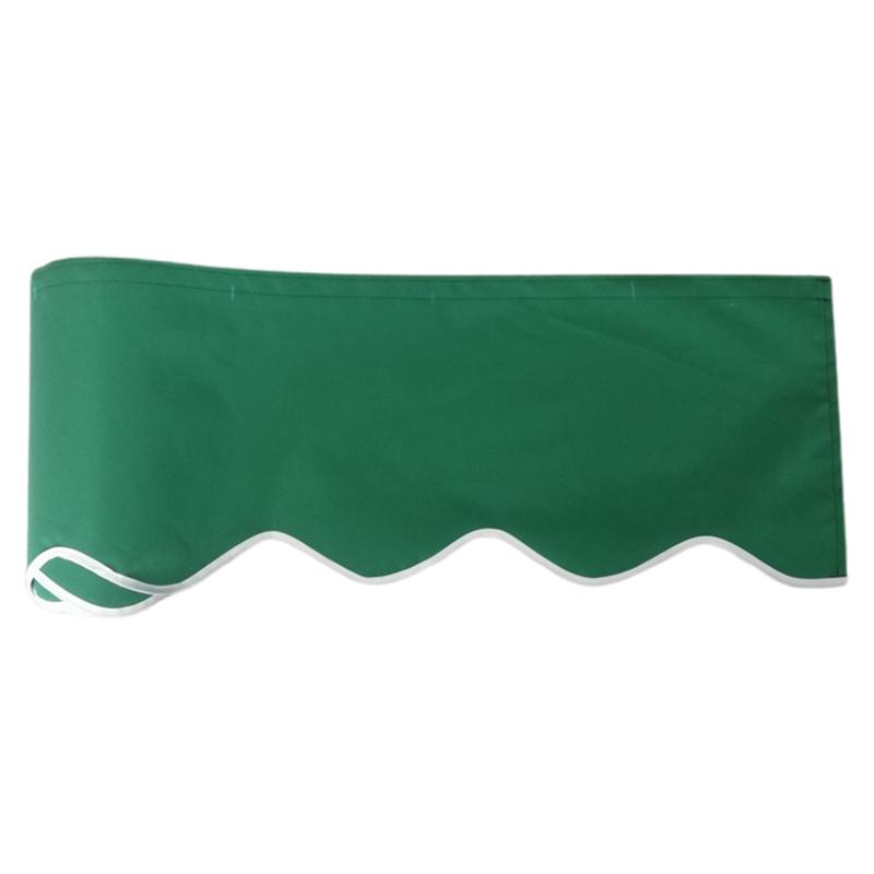 Waterproof Wavy Valance Sun Shade Canopy Patio Awning Store Banner Replacement Durable Sunshade Canopy Cloth Gray Beige Strips