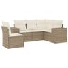 VidaXL Salon de Jardin avec Coussins 5 pcs, Canapés de Terrasse, Ensemble de Meubles de Patio, Mobilier d'Extérieur, Beige 3254905
