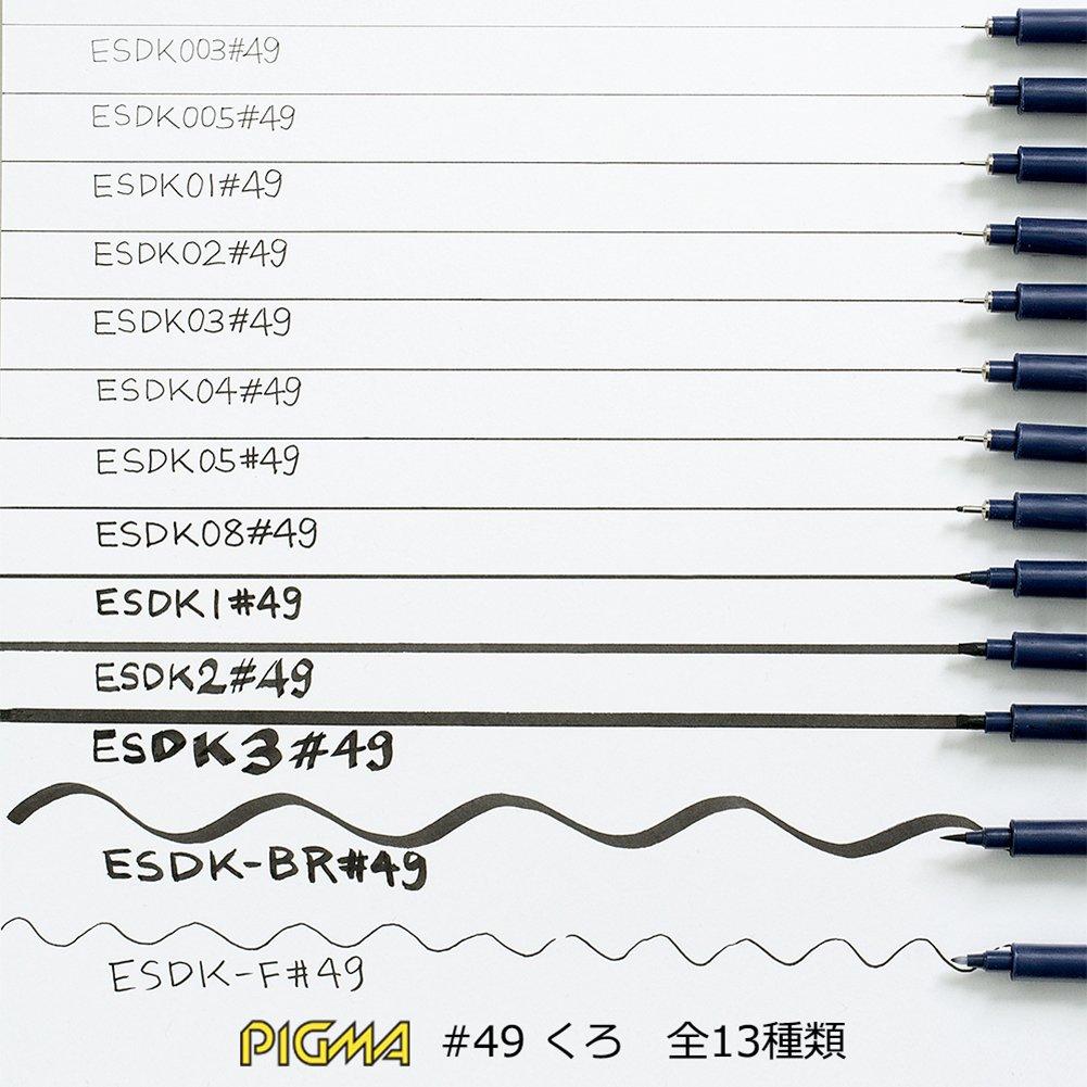 Ручка на водной основе Sakura Cray-Pas, Pigma, 0,8 мм, Черный, 10 штук, ESDK08#49-10P