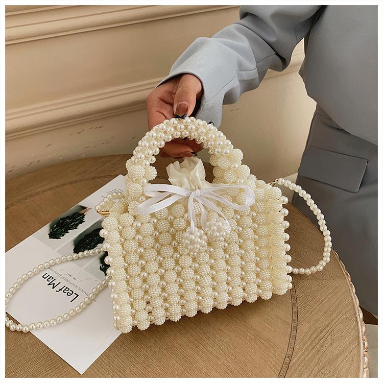 Фея Сумка Модная тканая сумка из бисера Instagram Популярная ручная сумка через плечо в западном стиле