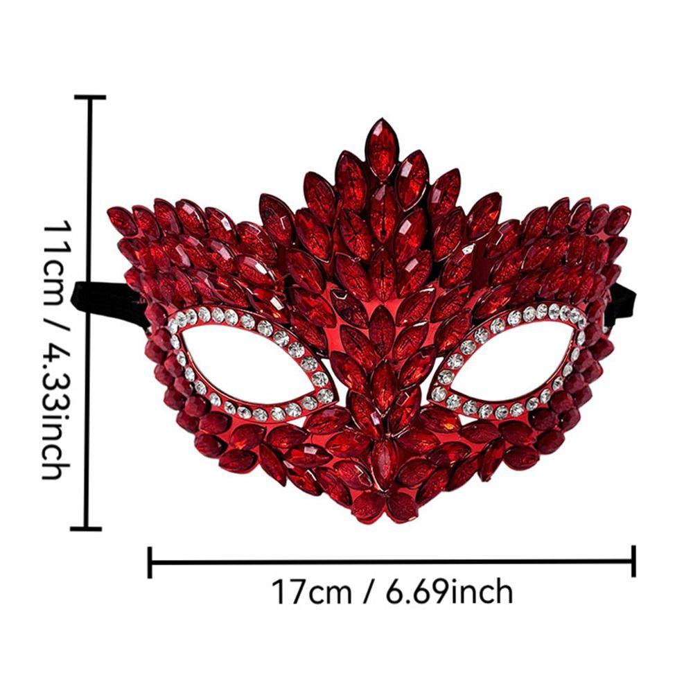 Shiny Acrylic Crystal Half Face Mask Full Jewelry Cosplay Mask Gift Idea Rave Mask Halloween Event