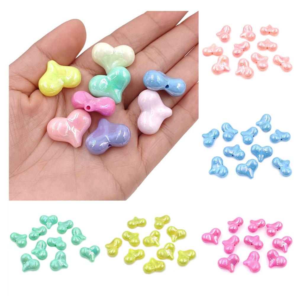 High Quality Big Fart Peach Beads 5pcs Jewelry Accessories Acrylic Color Plated UV Candy Color Fashion for Bracelet Necklace Making Creative Pendant